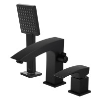 Смеситель на борт ванны врезной Koer KB-43007-05 на 3 отверстия KR3453 чёрный